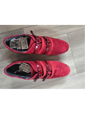 Women's Stuart Weitzman Red Suede Sneakers Size 8.5